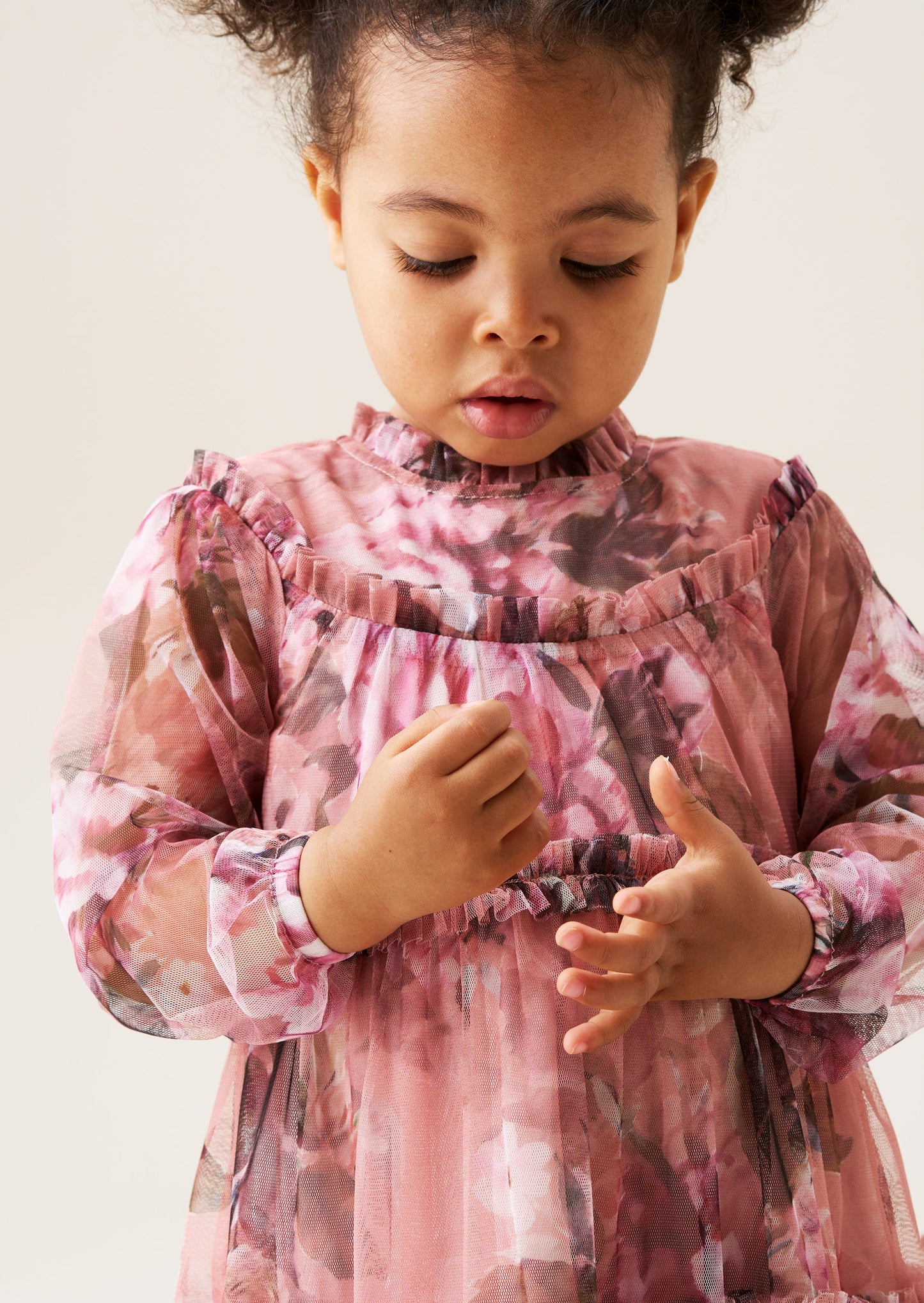 Eleanor Floral Print Mesh Dress