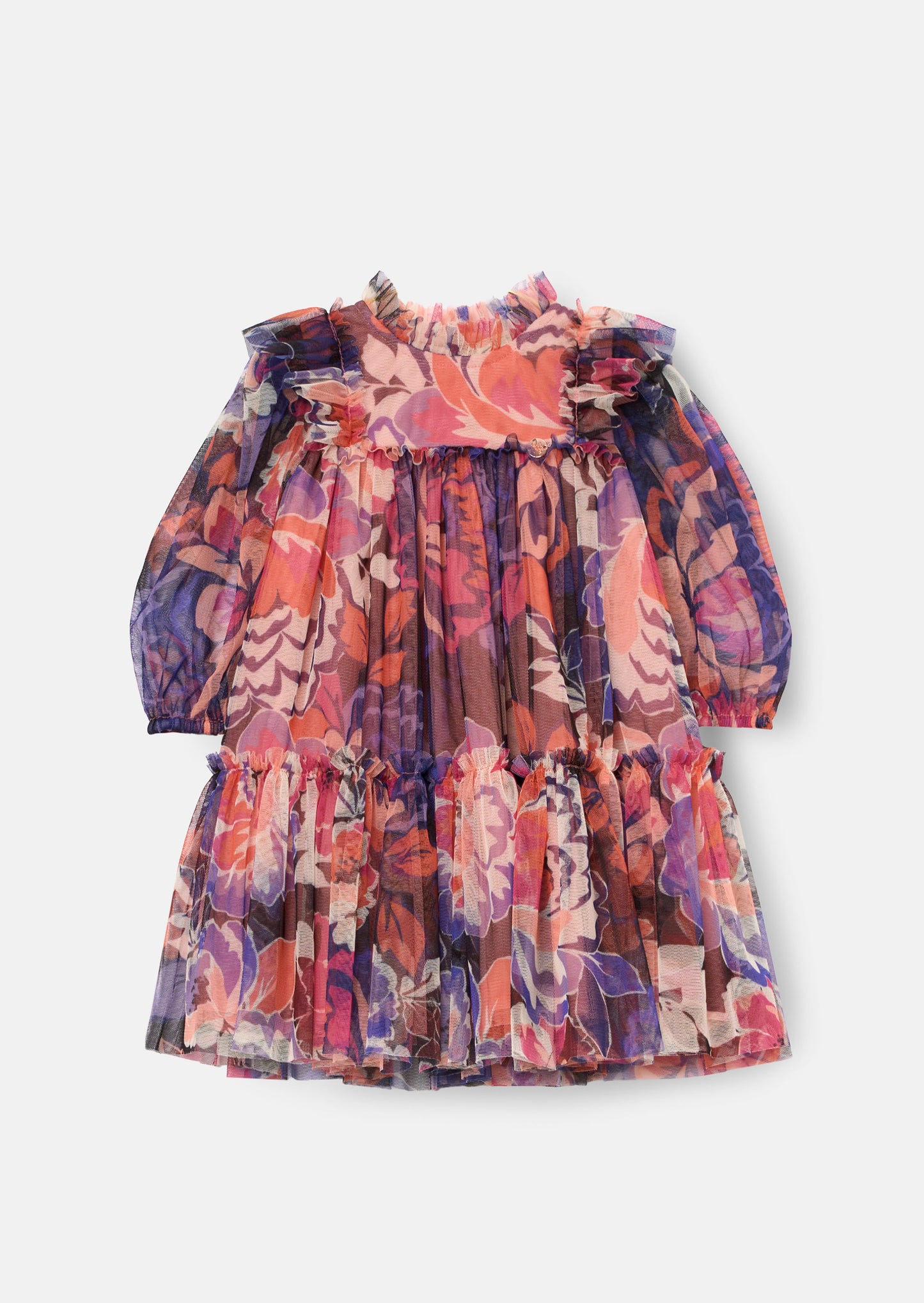 Mini Eleanor Floral Print Mesh Dress