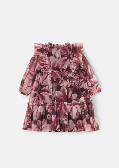 Estelle Floral Print Mesh Dress