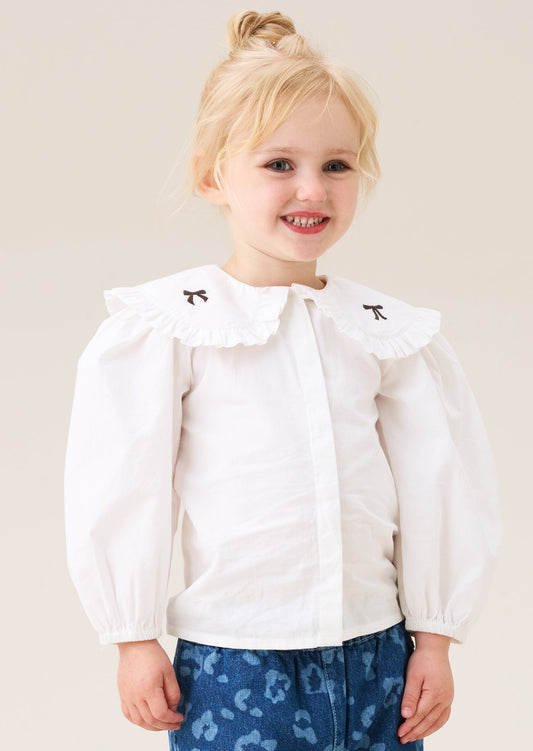 Afina Embroidered Collar Blouse