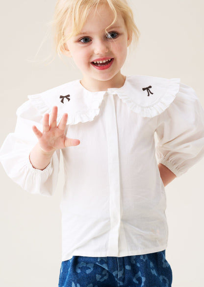 Afina Embroidered Collar Blouse