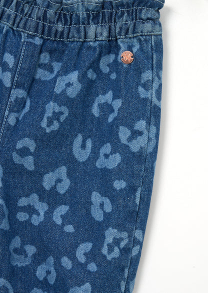 Petra Leopard Denim Trousers