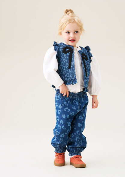 Petra Leopard Denim Trousers