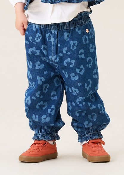 Petra Leopard Denim Trousers