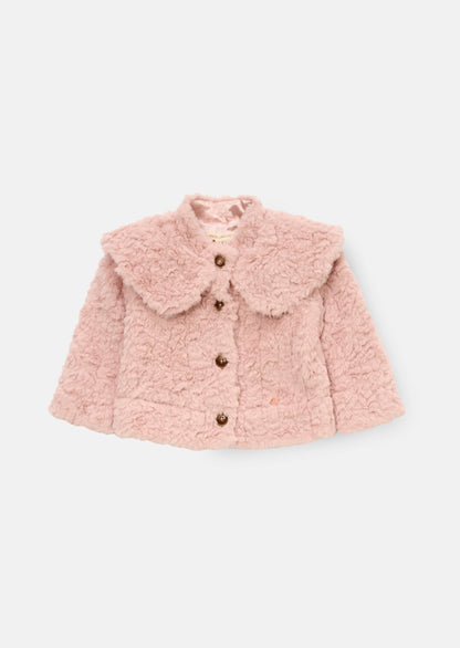 Cecile Faux Fur Cape Collar Coat