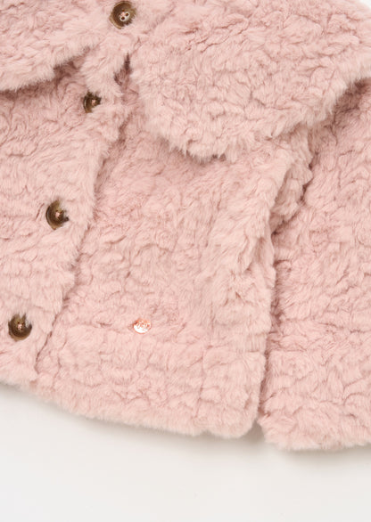 Cecile Faux Fur Cape Collar Coat