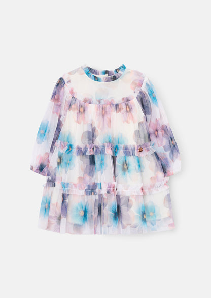 Alessia Floral Print Mesh Dress