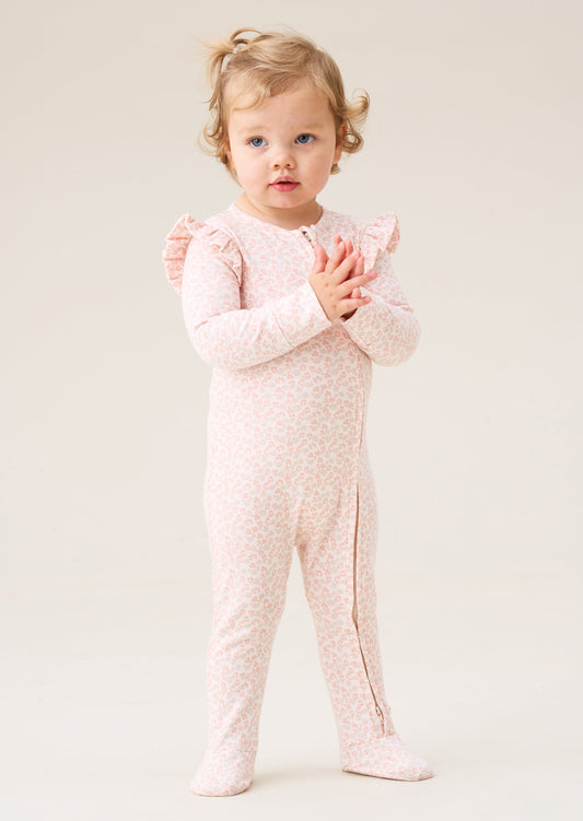 Arabella Leopard Print Onesie With Headband