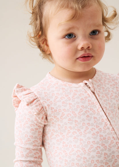 Arabella Leopard Print Onesie With Headband