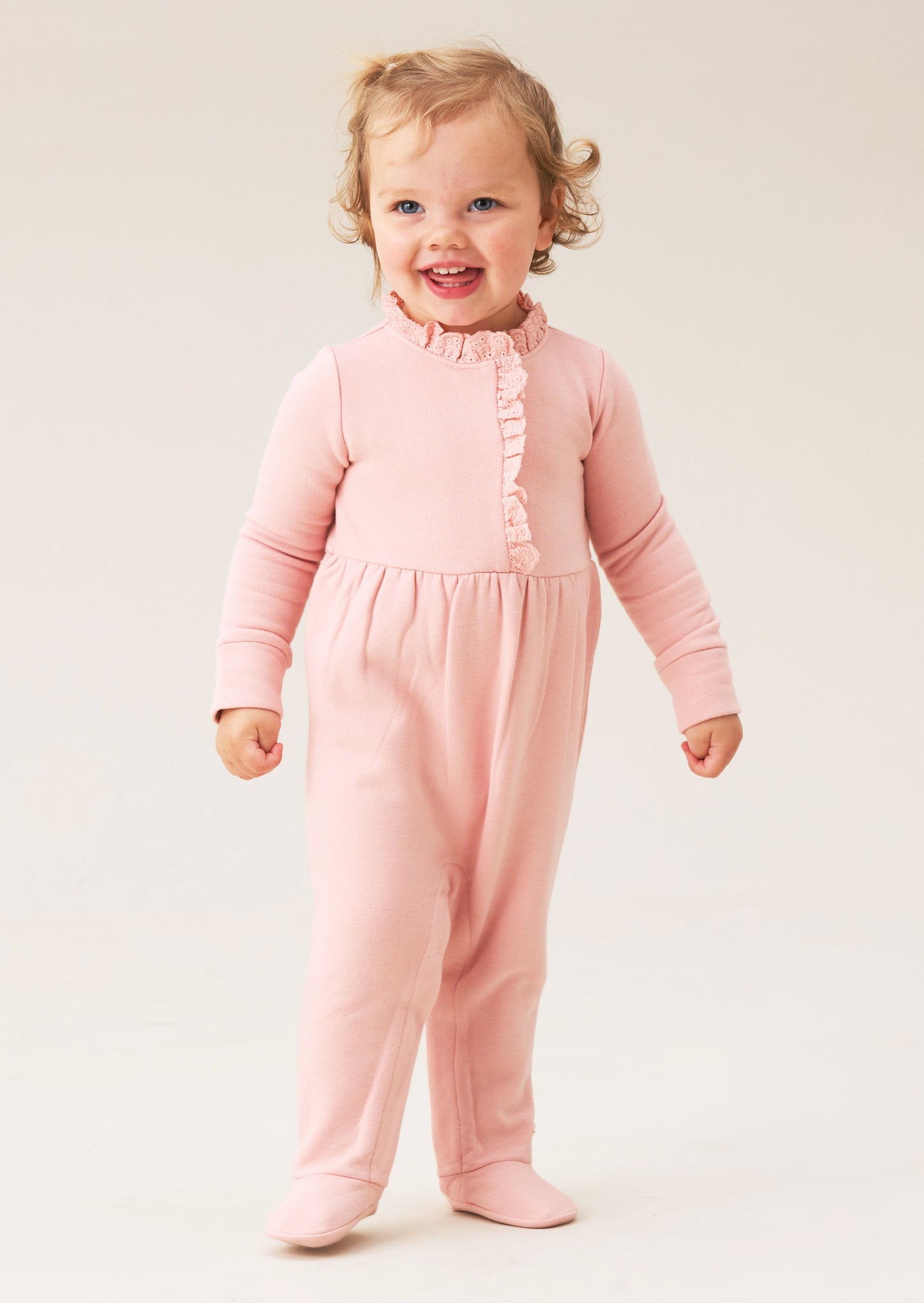 Rosa Broderie Trim Sweat Onesie