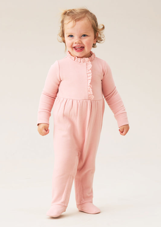 Rosa Broderie Trim Sweat Onesie
