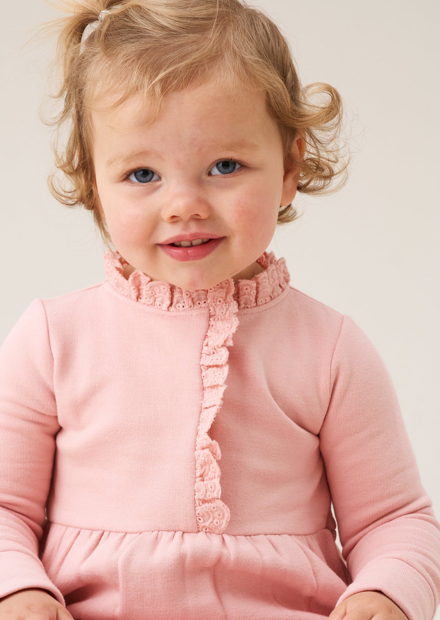 Rosa Broderie Trim Sweat Onesie