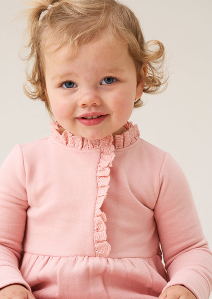 Rosa Broderie Trim Sweat Onesie