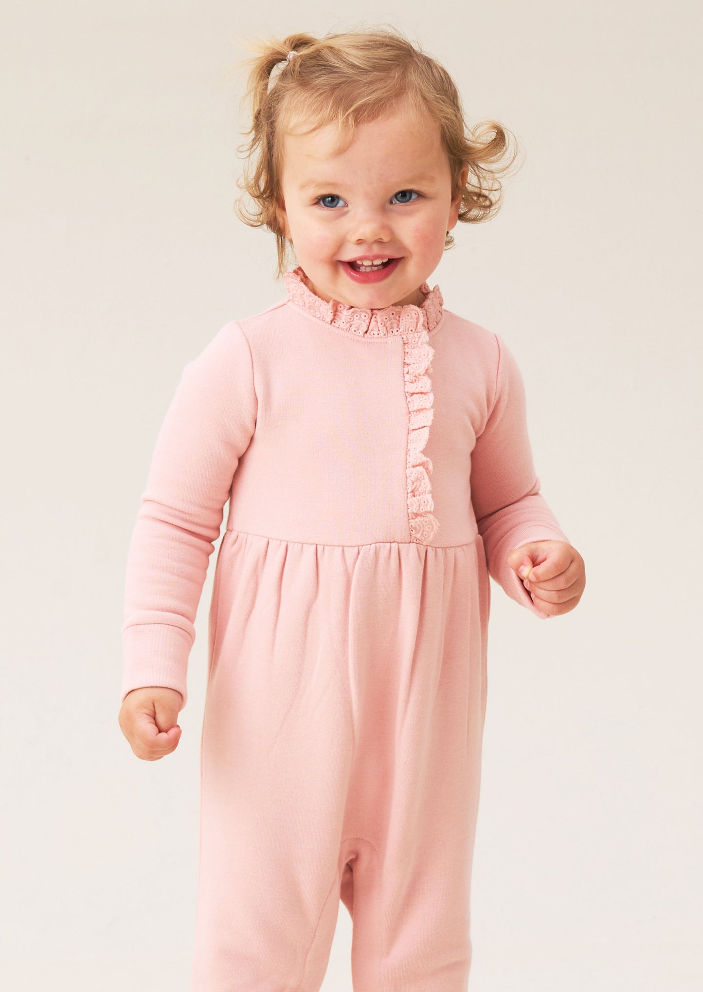Rosa Broderie Trim Sweat Onesie