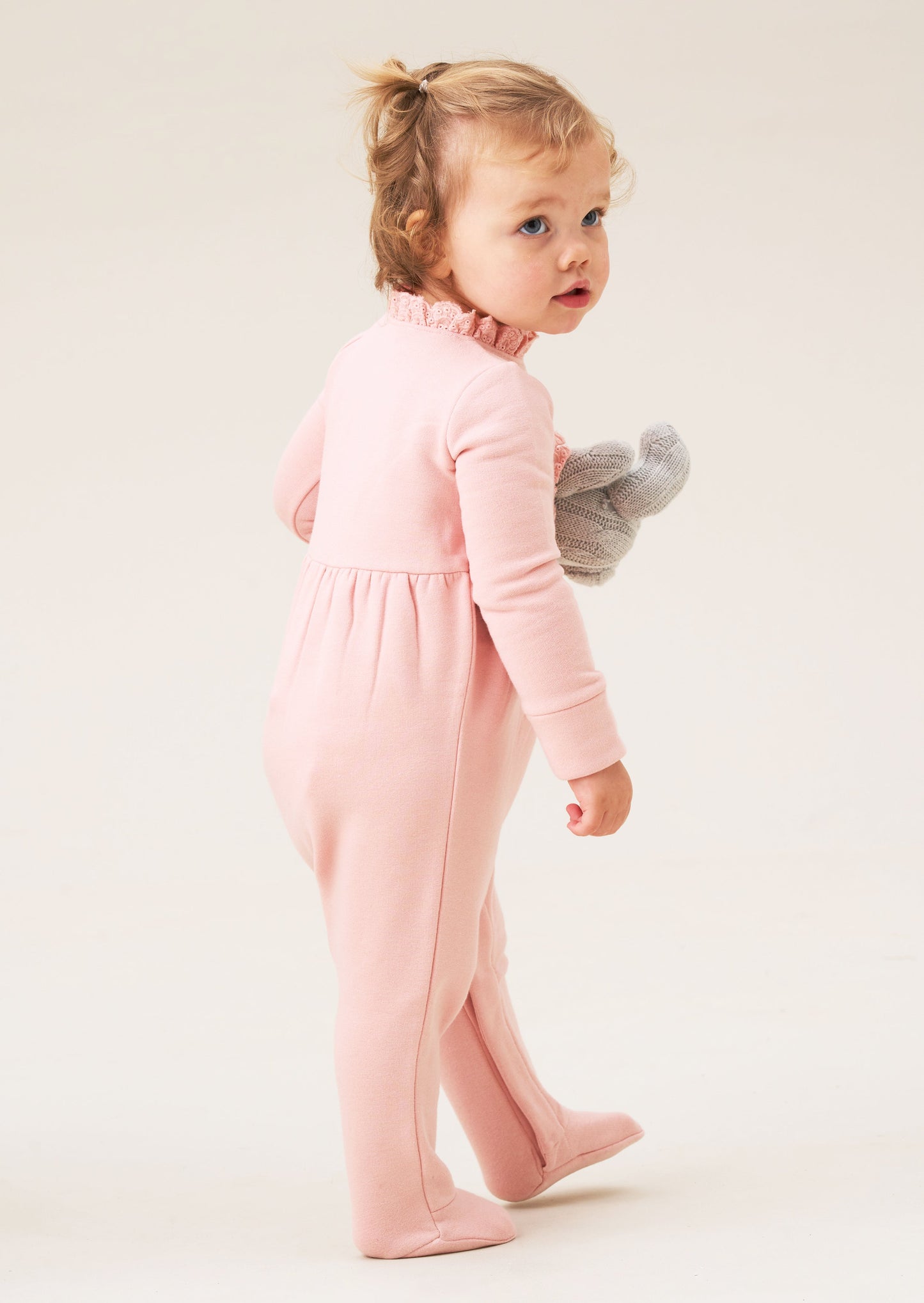 Rosa Broderie Trim Sweat Onesie