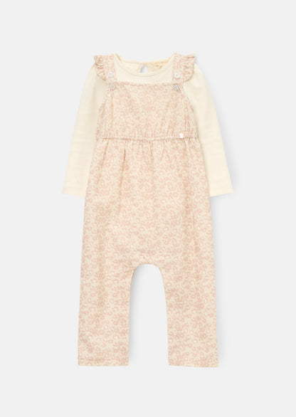 Nellie Animal Print Cord Dungaree & Bodysuit