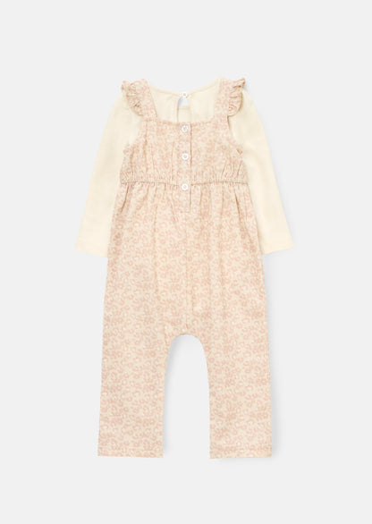Nellie Animal Print Cord Dungaree & Bodysuit