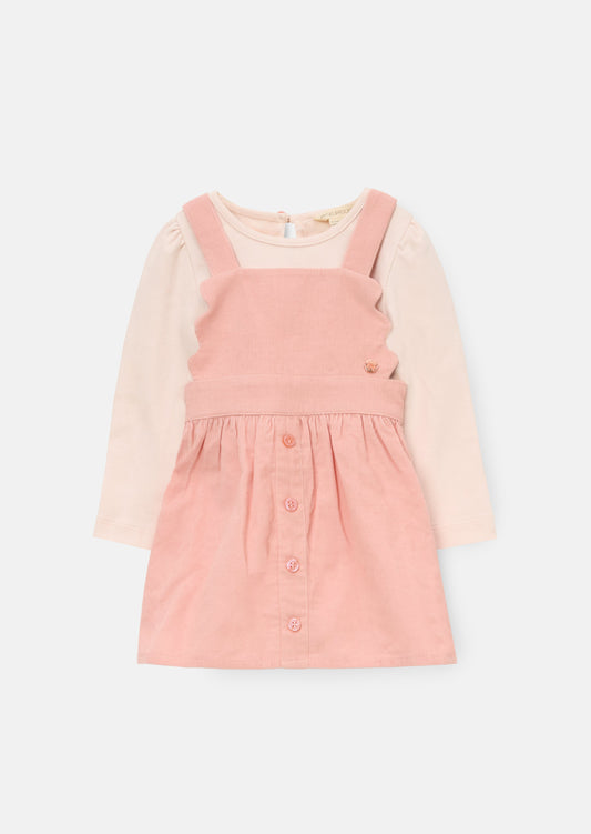 Orla Cord Pinny & Print Bodysuit