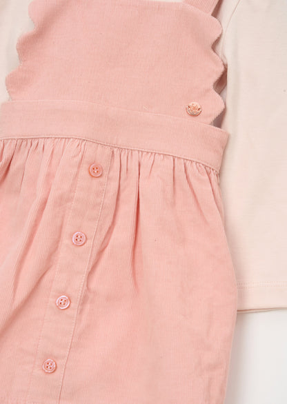 Orla Cord Pinny & Print Bodysuit