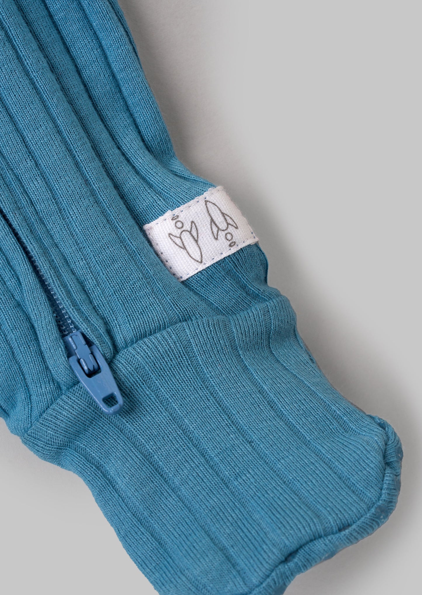 Remy Blue Organic Cotton Babygrow with Hat