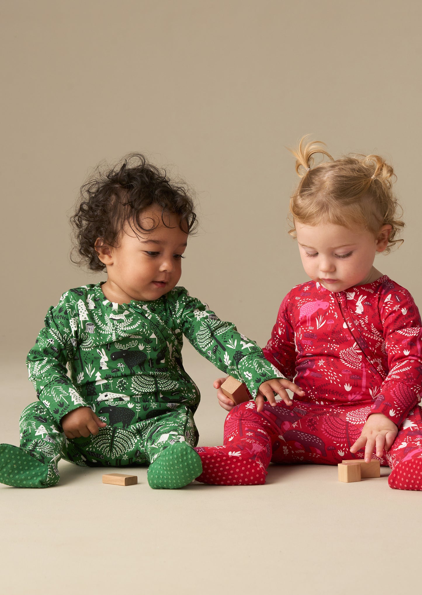 Frida Burgandy Scandi Print Babygrow