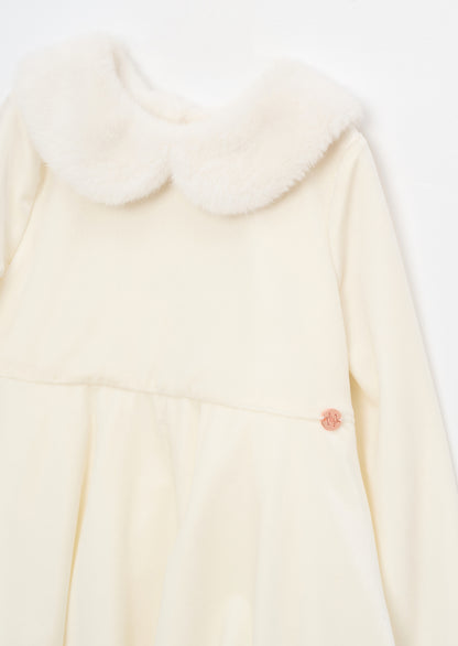 Gabrielle Fur Collar Dress