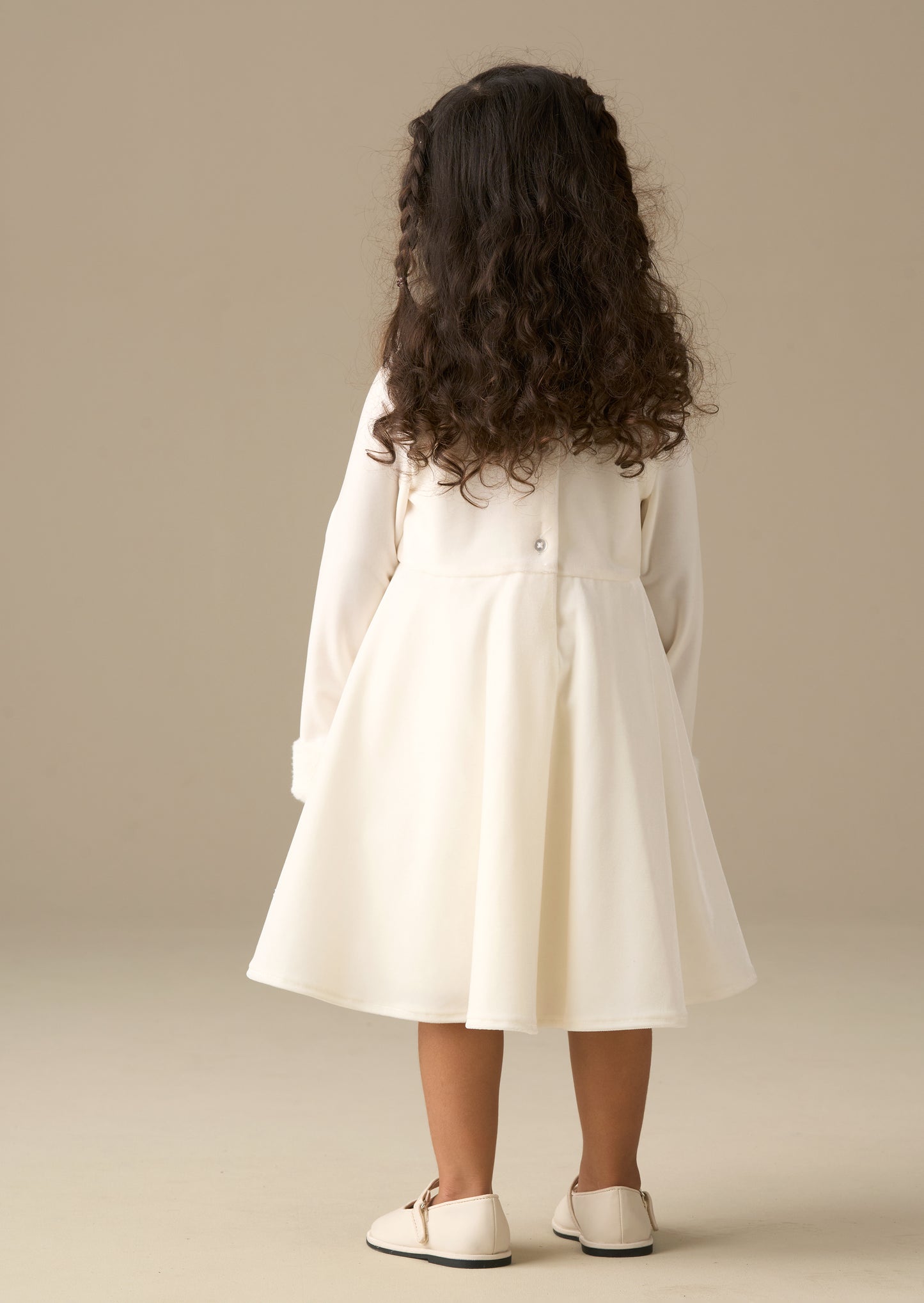 Gabrielle Fur Collar Dress