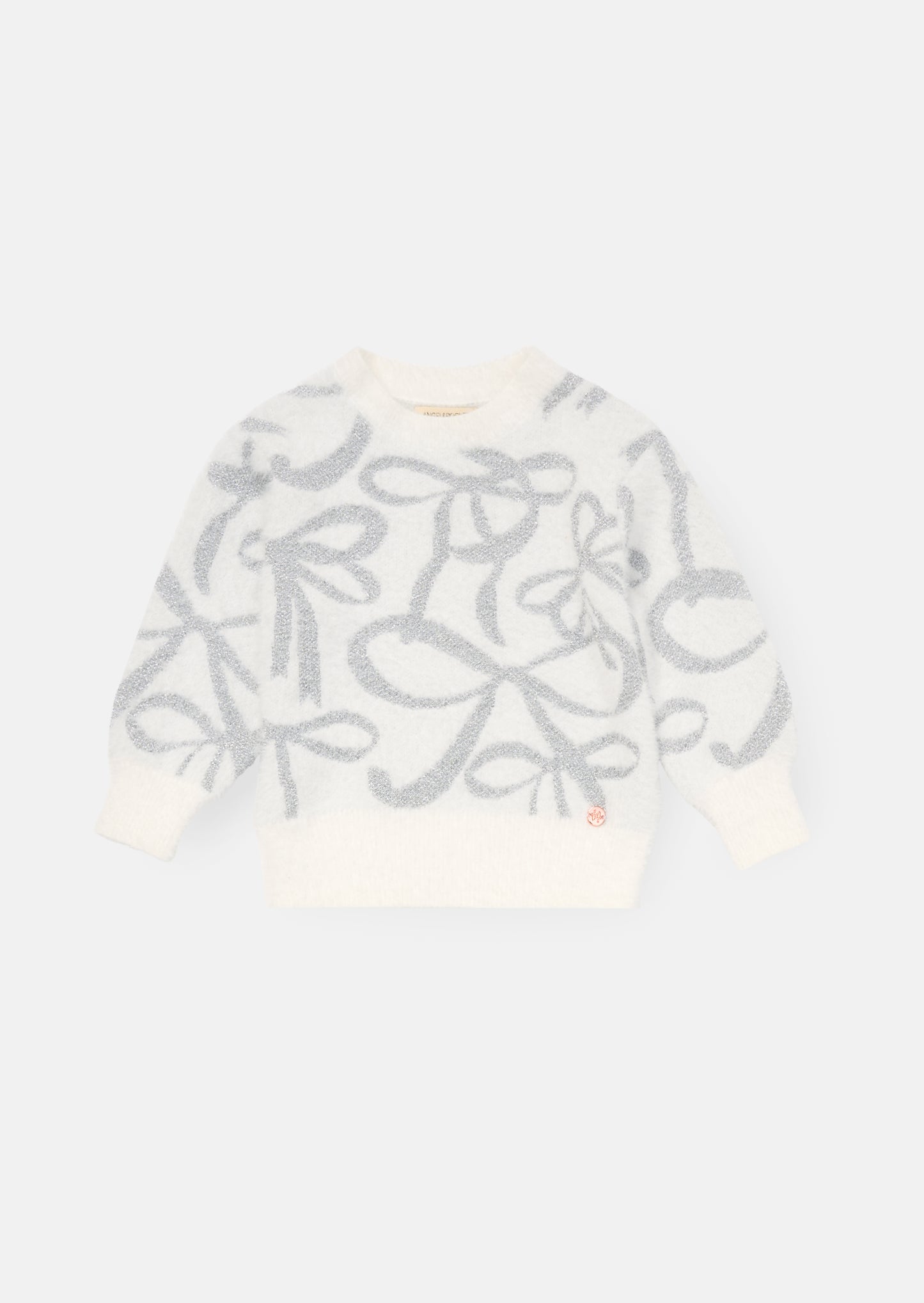 Livia Silver Bow Eyelash Jumper