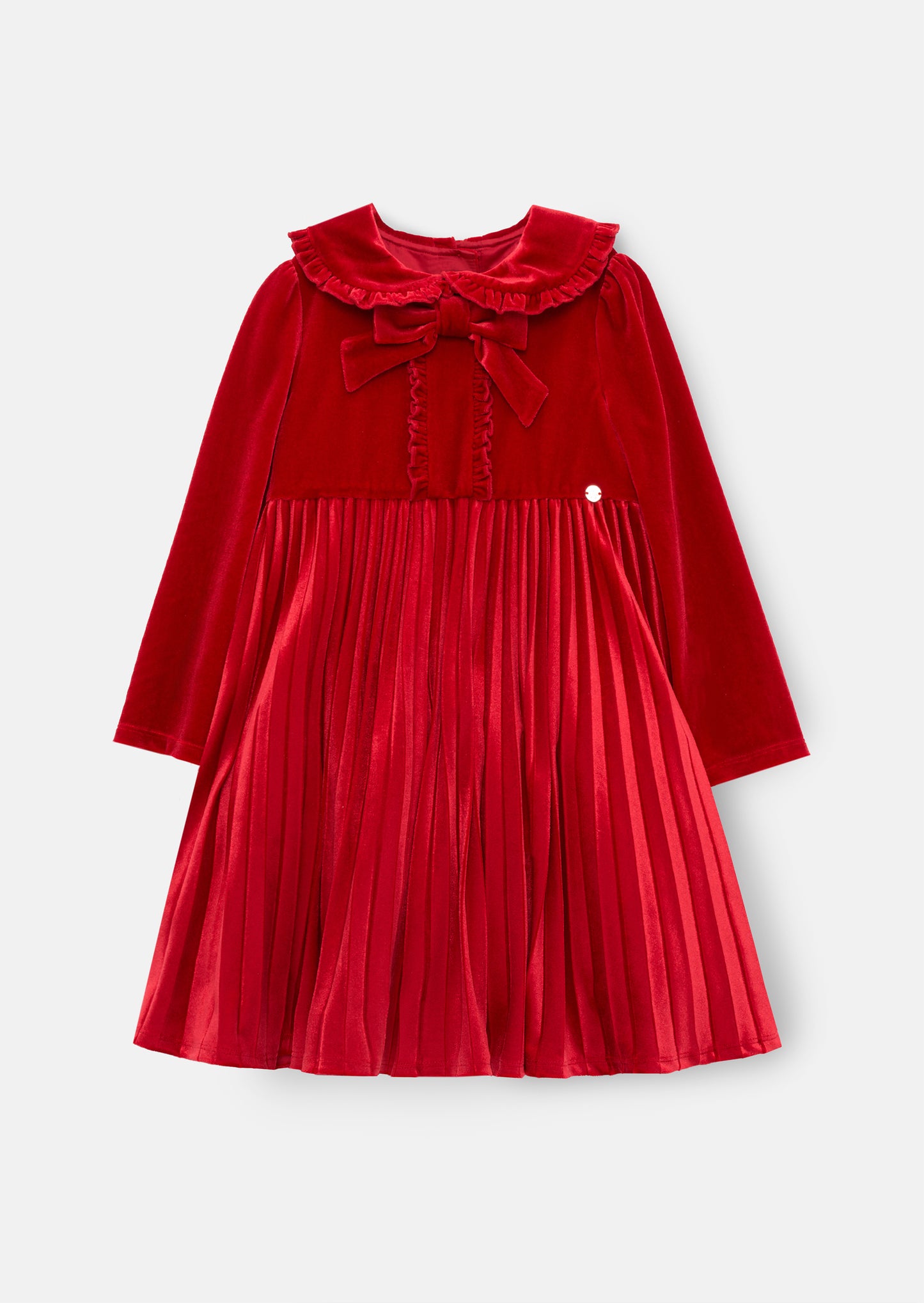 Charlotte Red Velvet Bow Dress