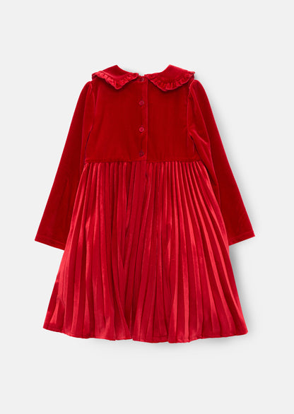 Charlotte Red Velvet Bow Dress