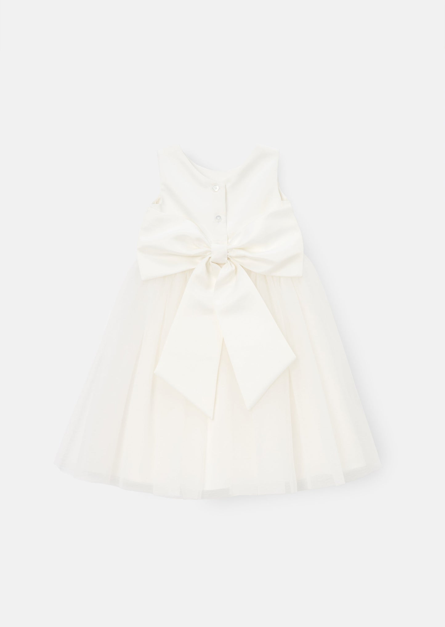 Charlotte Mini White Ballerina Bow Dress