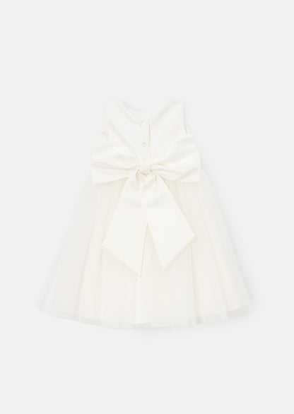 Charlotte Mini White Ballerina Bow Dress