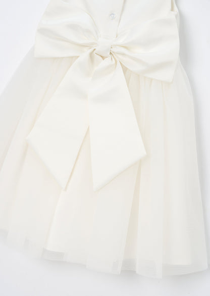 Charlotte Mini White Ballerina Bow Dress