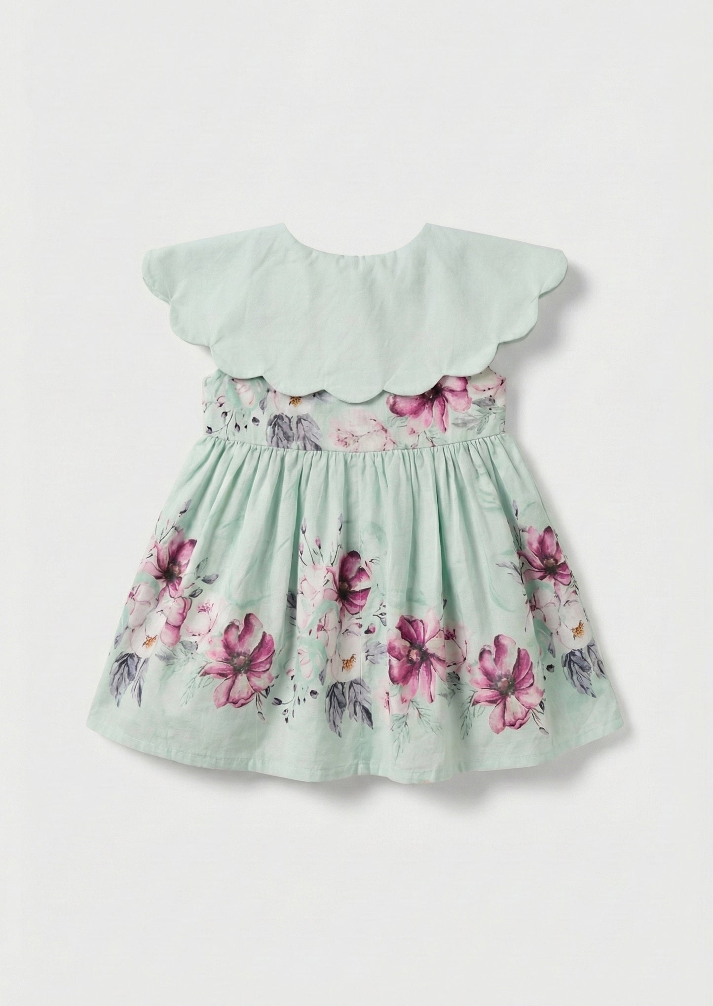 Sybil Mint Scalloped Collar Dress And Bloomer