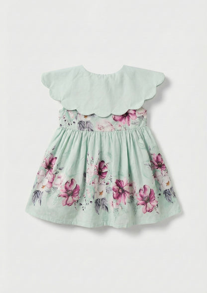 Sybil Mint Scalloped Collar Dress And Bloomer