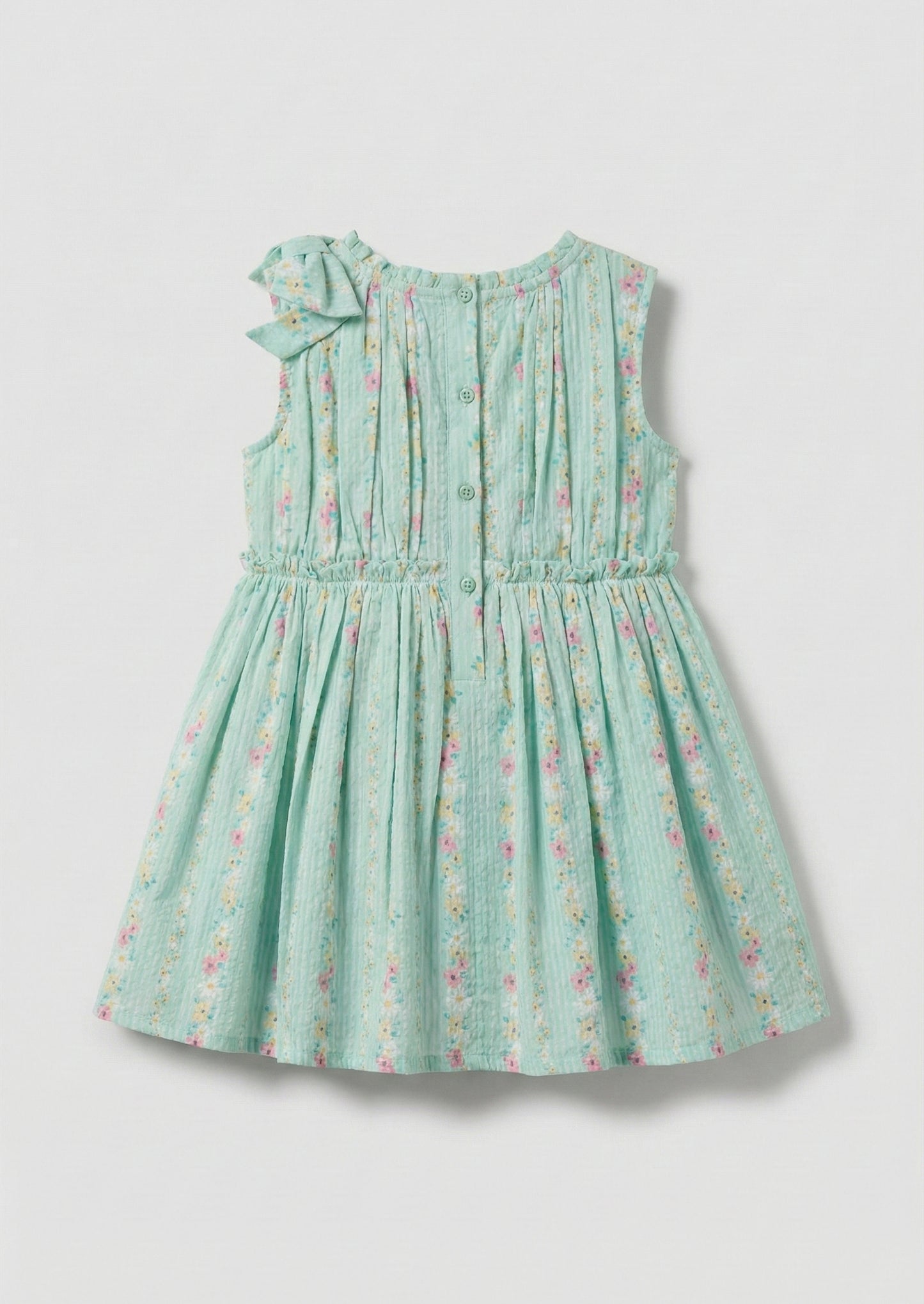 Gianna Floral Stripe Bow Shoulder Dress