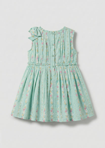 Gianna Floral Stripe Bow Shoulder Dress