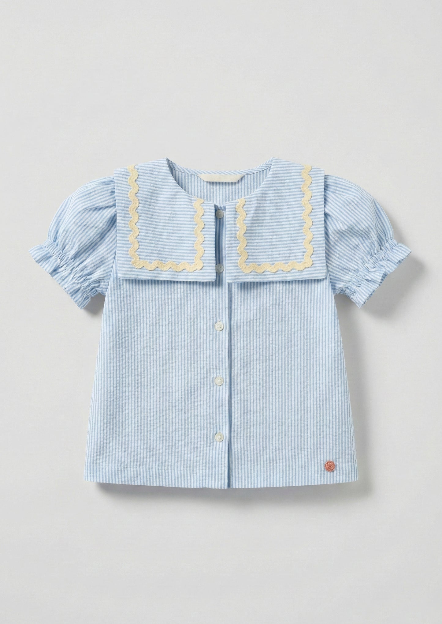 Margo Ric Rac Collar Stripe Top