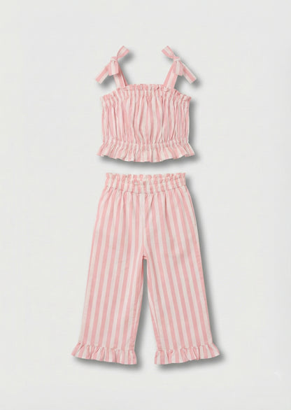 Polly Candy Stripe Frill Set