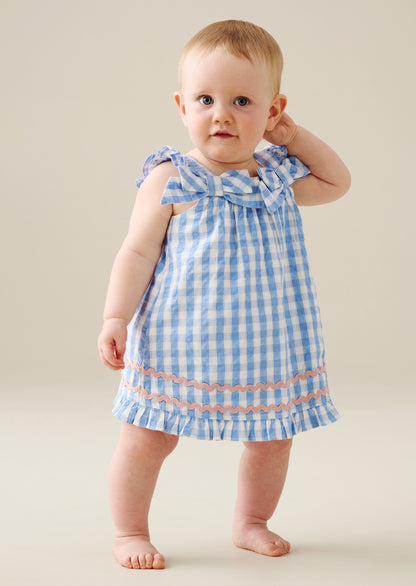 Alora Gingham Ric Rac Dress And Bloomer