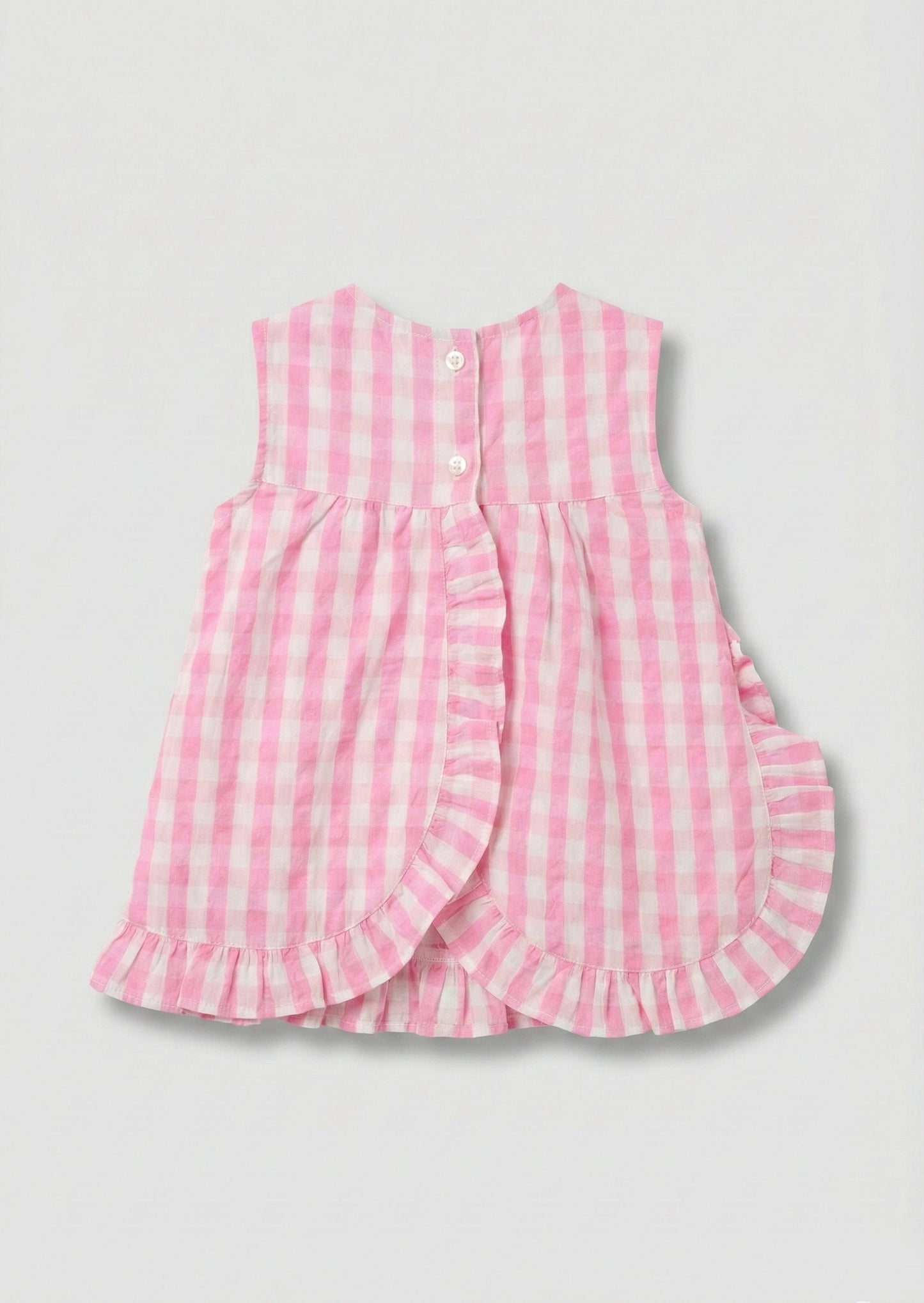 Percy Gingham Frill Dress And Bloomer