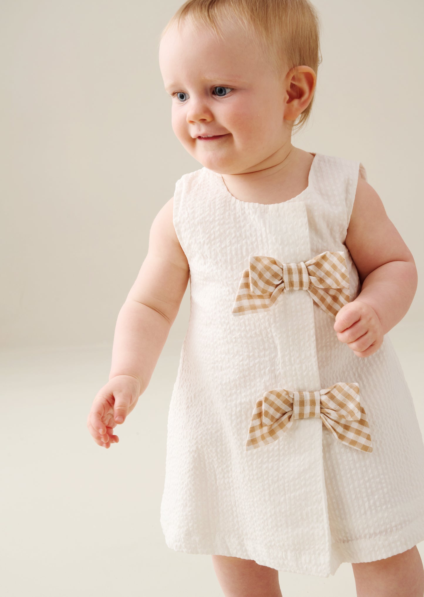 Daphne Gingham Bow Dress And Bloomer
