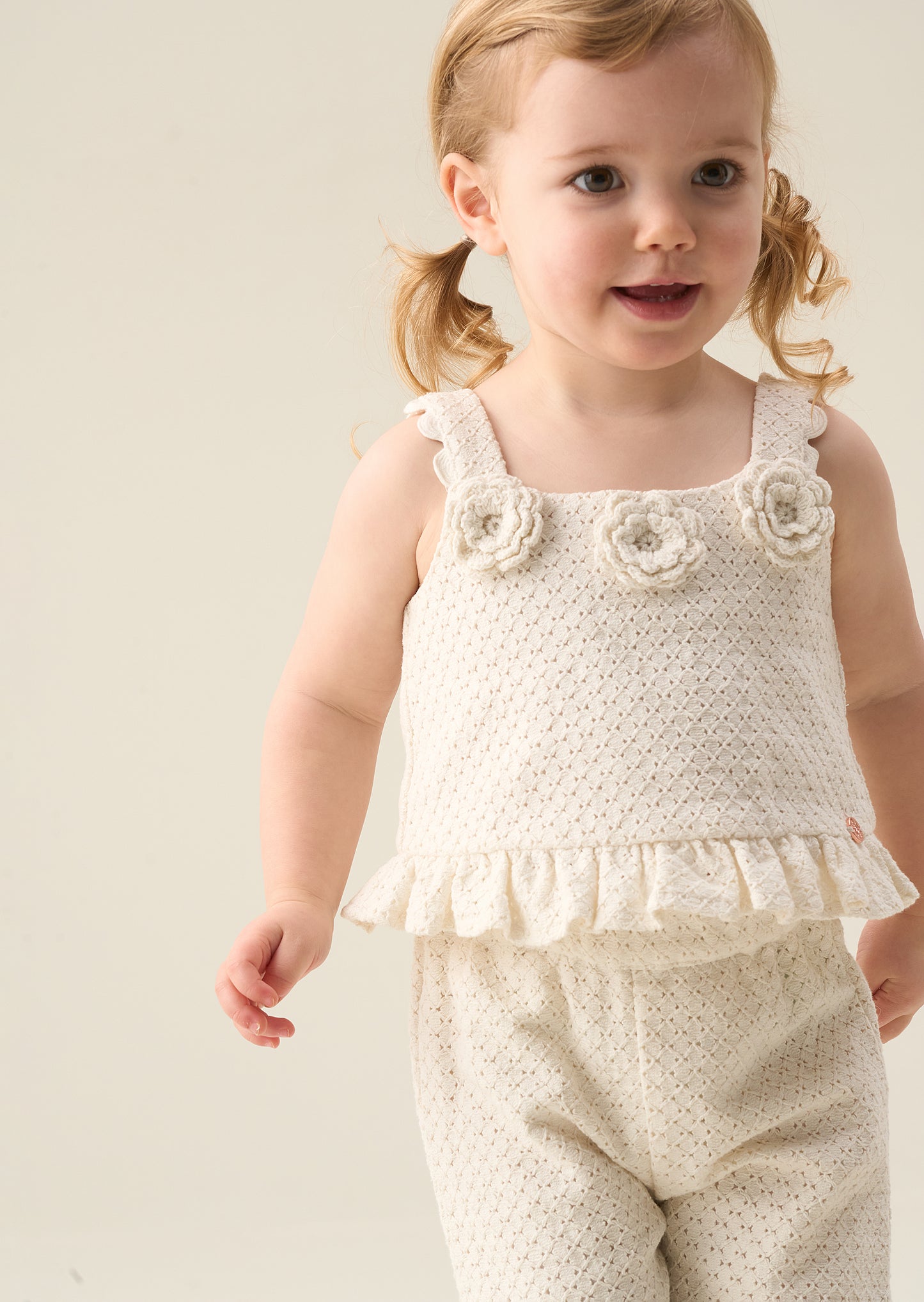 Rita Bow Crochet Frill Set