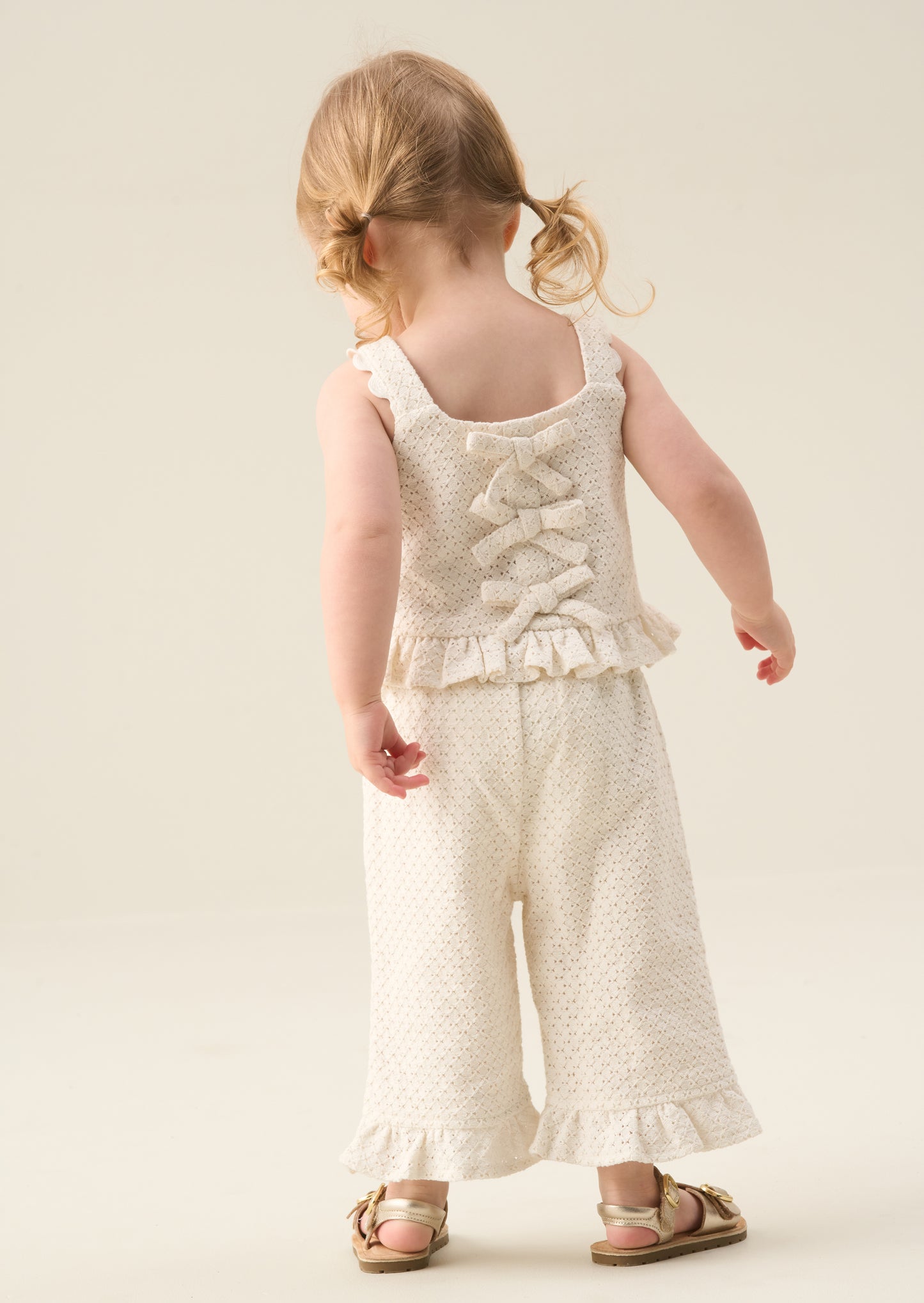 Rita Bow Crochet Frill Set
