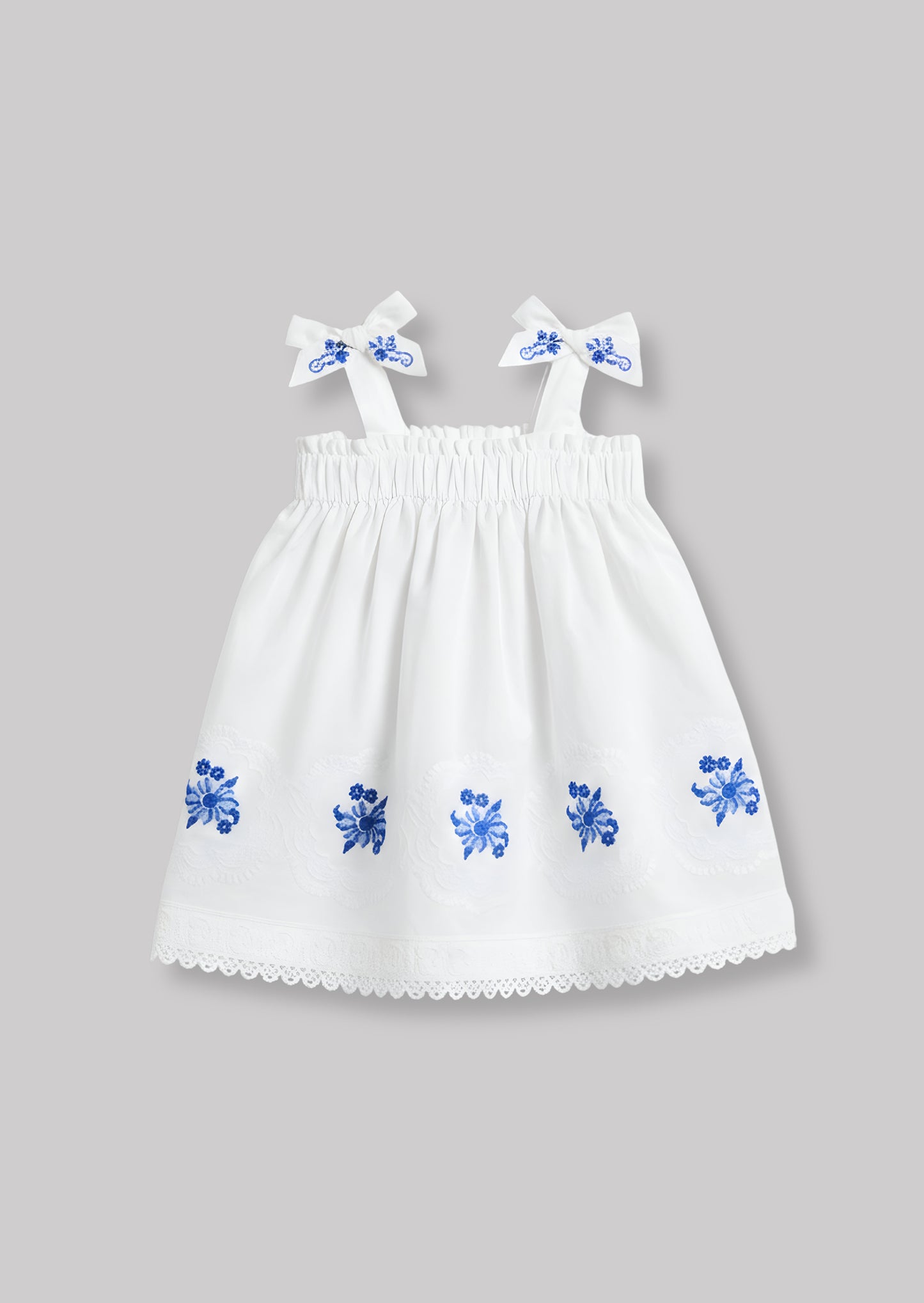 Alessia Embroidered Scalloped Dress