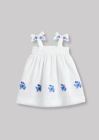 Alessia Embroidered Scalloped Dress