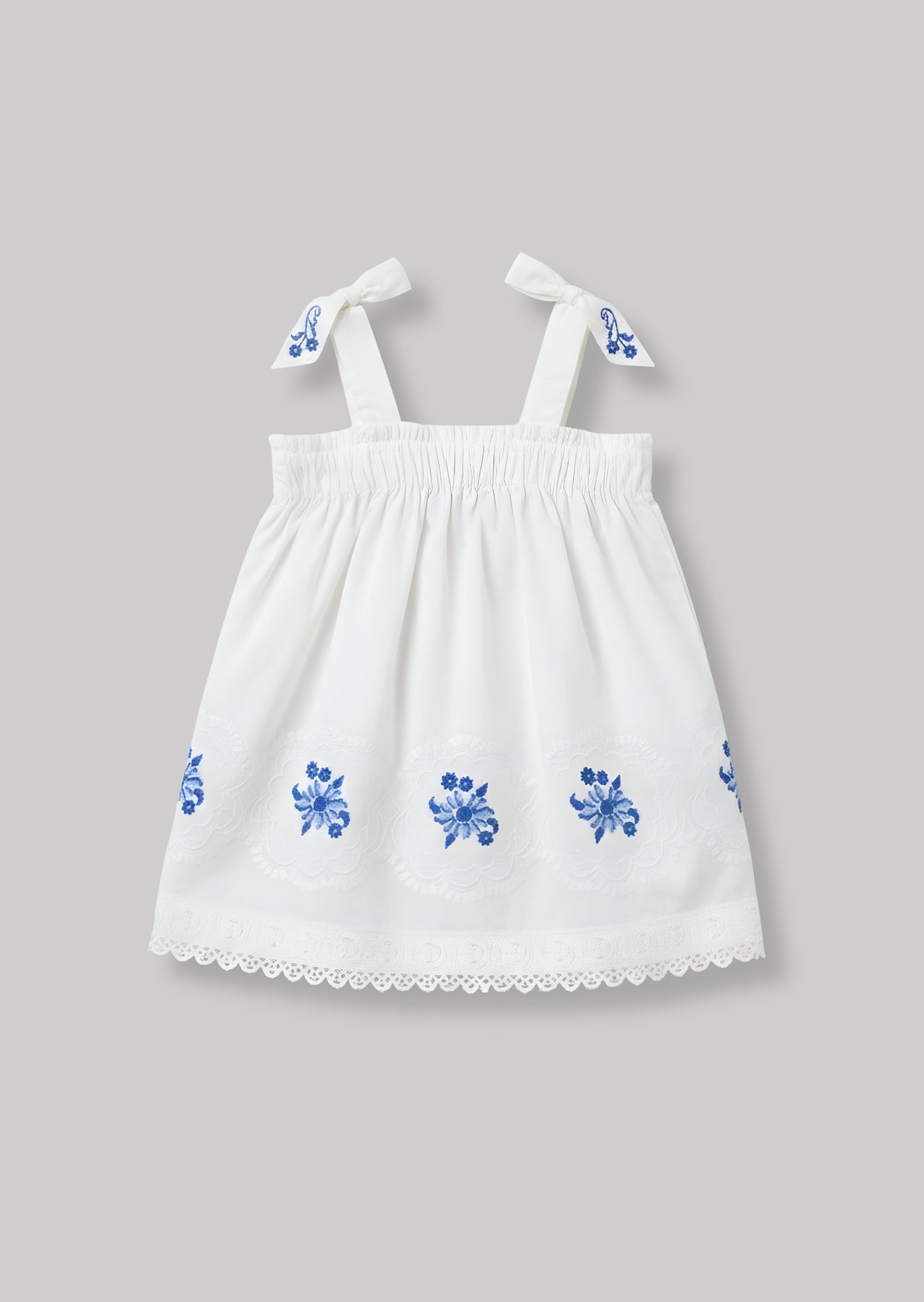 Alessia Embroidered Scalloped Dress