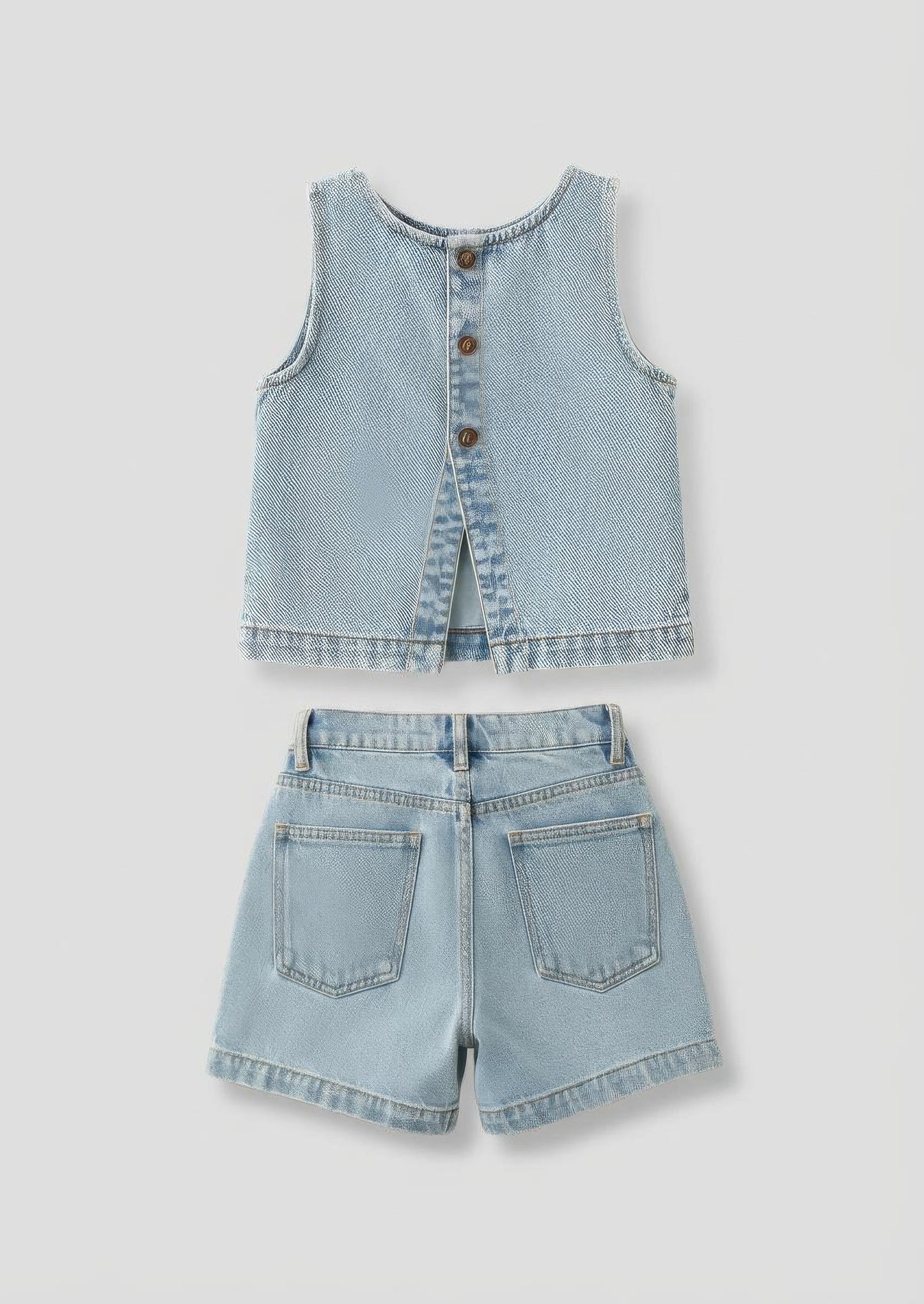 Sienna Denim Top & Short Set