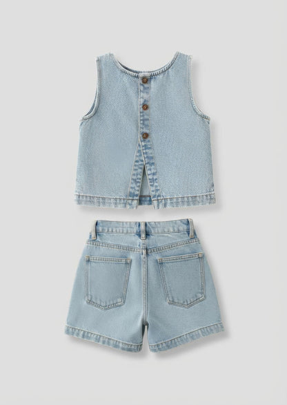 Sienna Denim Top & Short Set