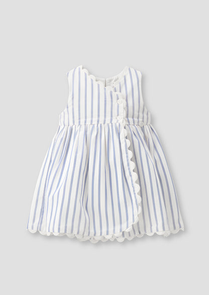 Maggie Stripe Scalloped Dress